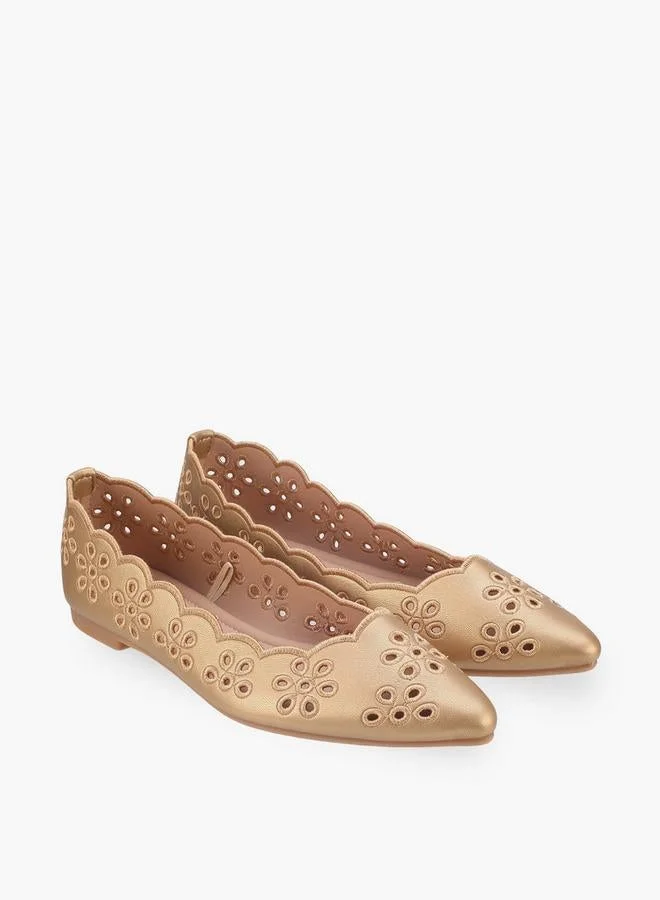Flora Bella By Shoexpress Women Laser Cut Ballerina Shoes